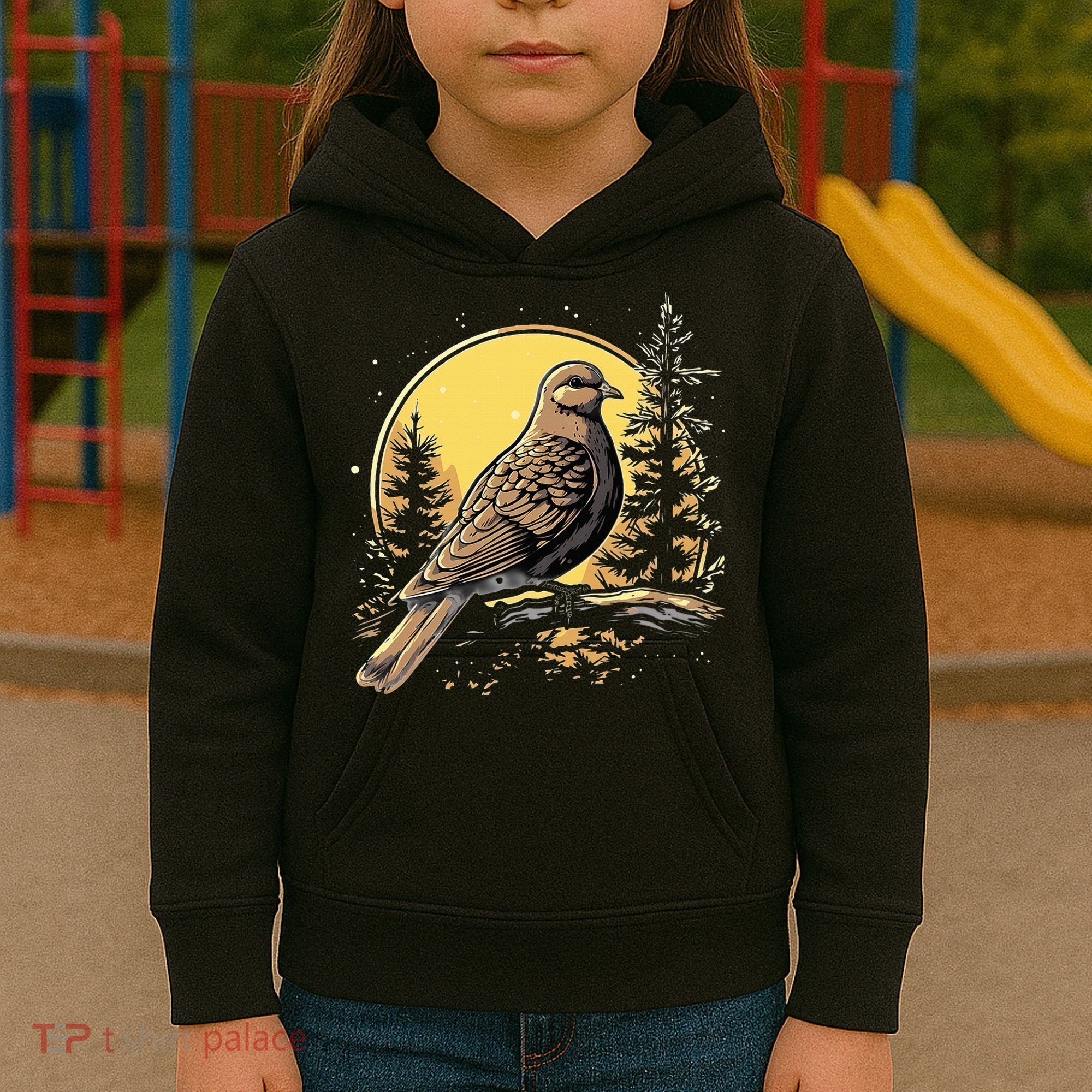 Retro Style Mourning Dove Kids Hoodie