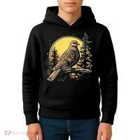 Retro Style Mourning Dove Kids Hoodie thumb 4