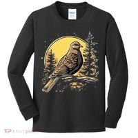 Retro Style Mourning Dove Kids Long Sleeve Shirt thumb 0