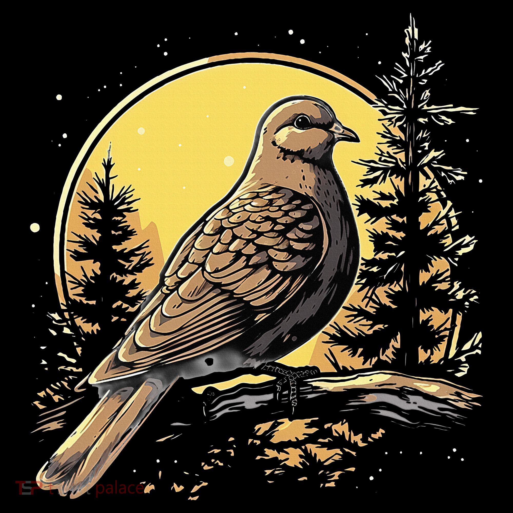 Retro Style Mourning Dove Kids Long Sleeve Shirt