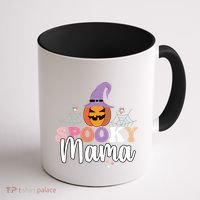 Retro Spooky Mama Graphic Gift Coffee Mug thumb 1