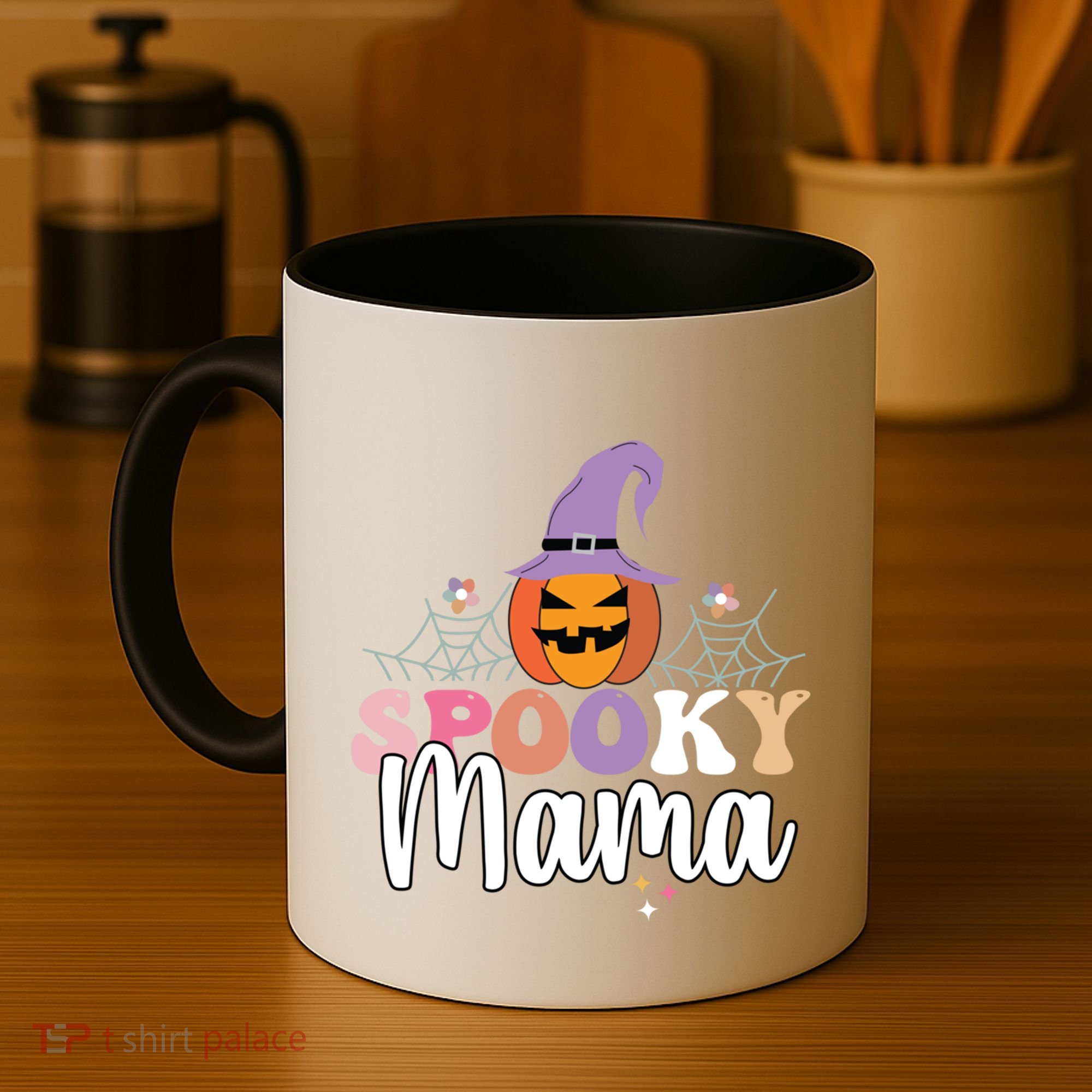 Retro Spooky Mama Graphic Gift Coffee Mug