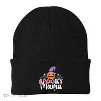 Retro Spooky Mama Graphic Gift Beanie thumb 0