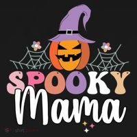 Retro Spooky Mama Graphic Gift Pajama Set thumb 2