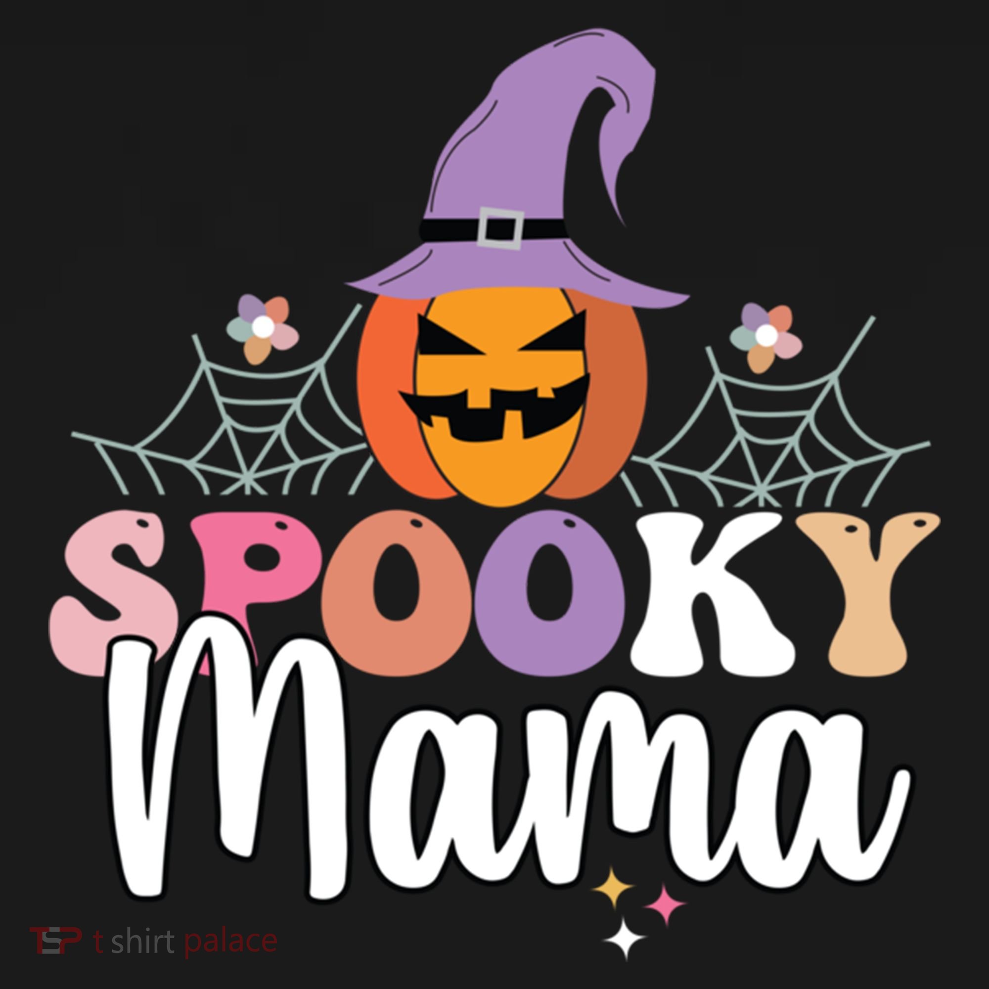 Retro Spooky Mama Graphic Gift Pajama Set