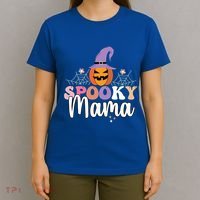 Retro Spooky Mama Graphic Gift T-Shirt thumb 4
