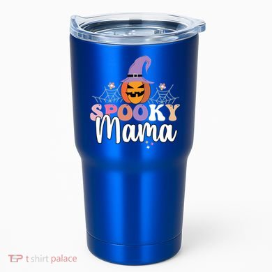 Retro Spooky Mama Graphic Gift Tumbler