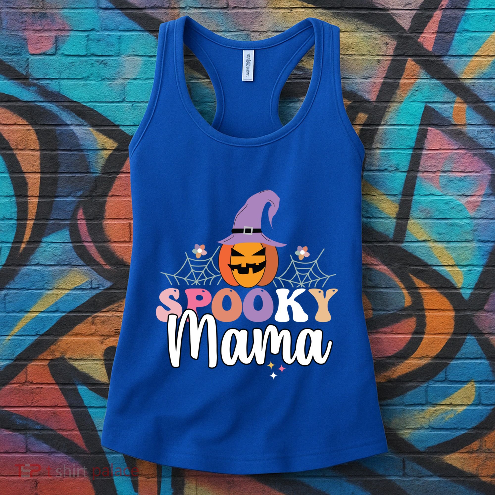 Retro Spooky Mama Graphic Gift Women's Tank Top