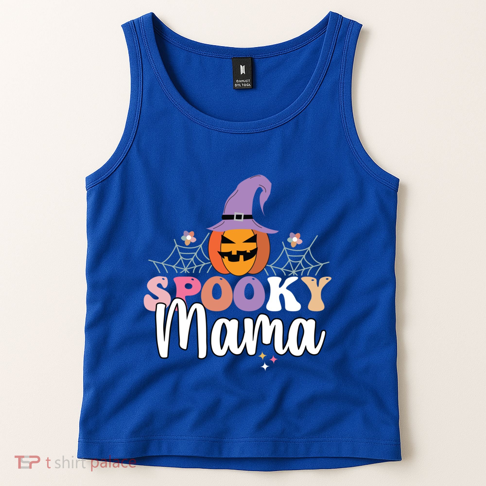 Retro Spooky Mama Graphic Gift Tank Top