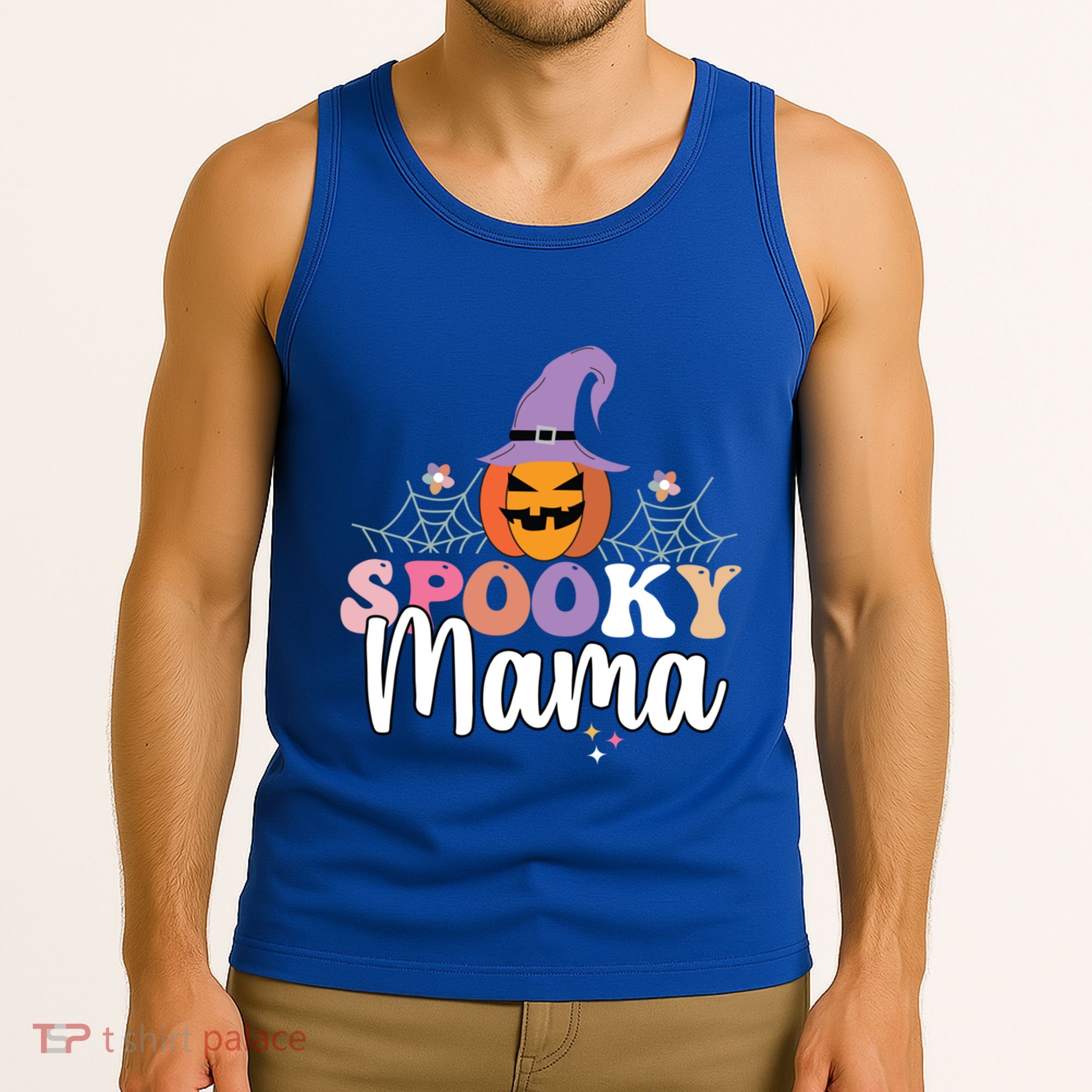 Retro Spooky Mama Graphic Gift Tank Top
