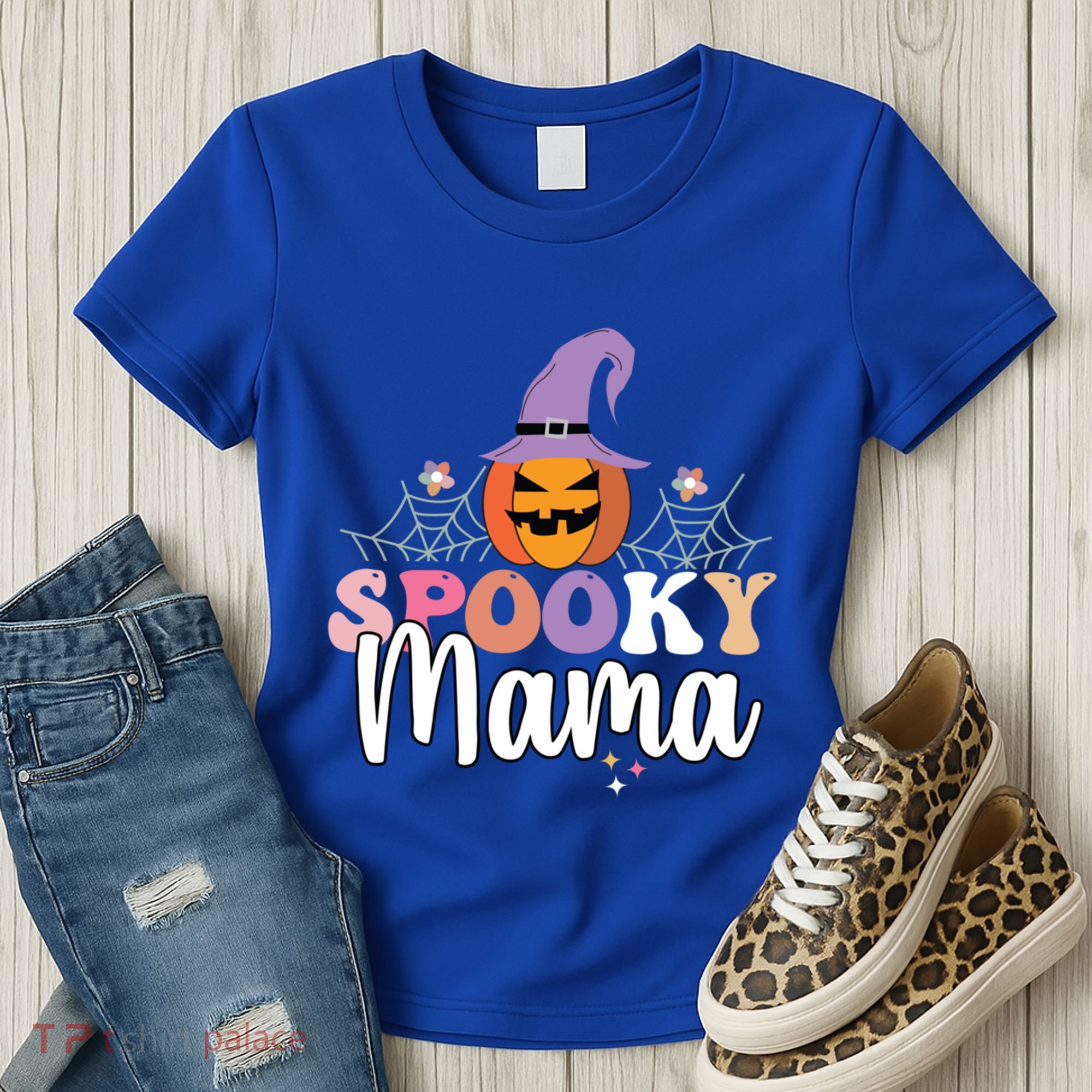 Retro Spooky Mama Graphic Gift Women's T-Shirt