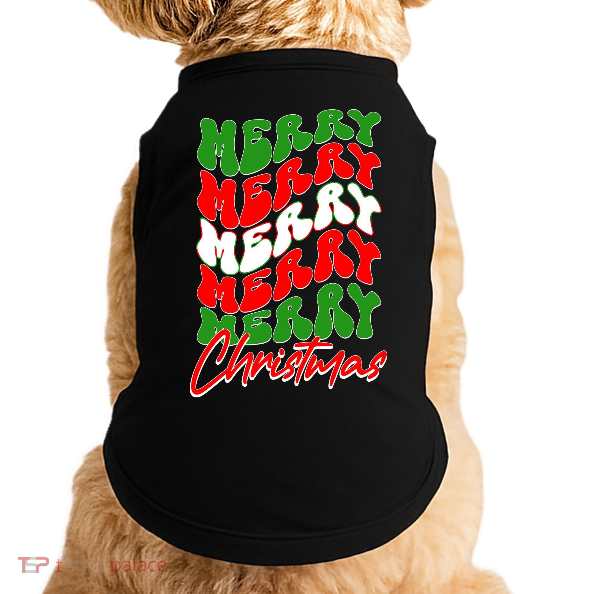 Retro Style Merry Christmas Doggie Tank
