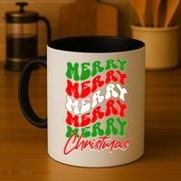 Retro Style Merry Christmas Coffee Mug thumb 4