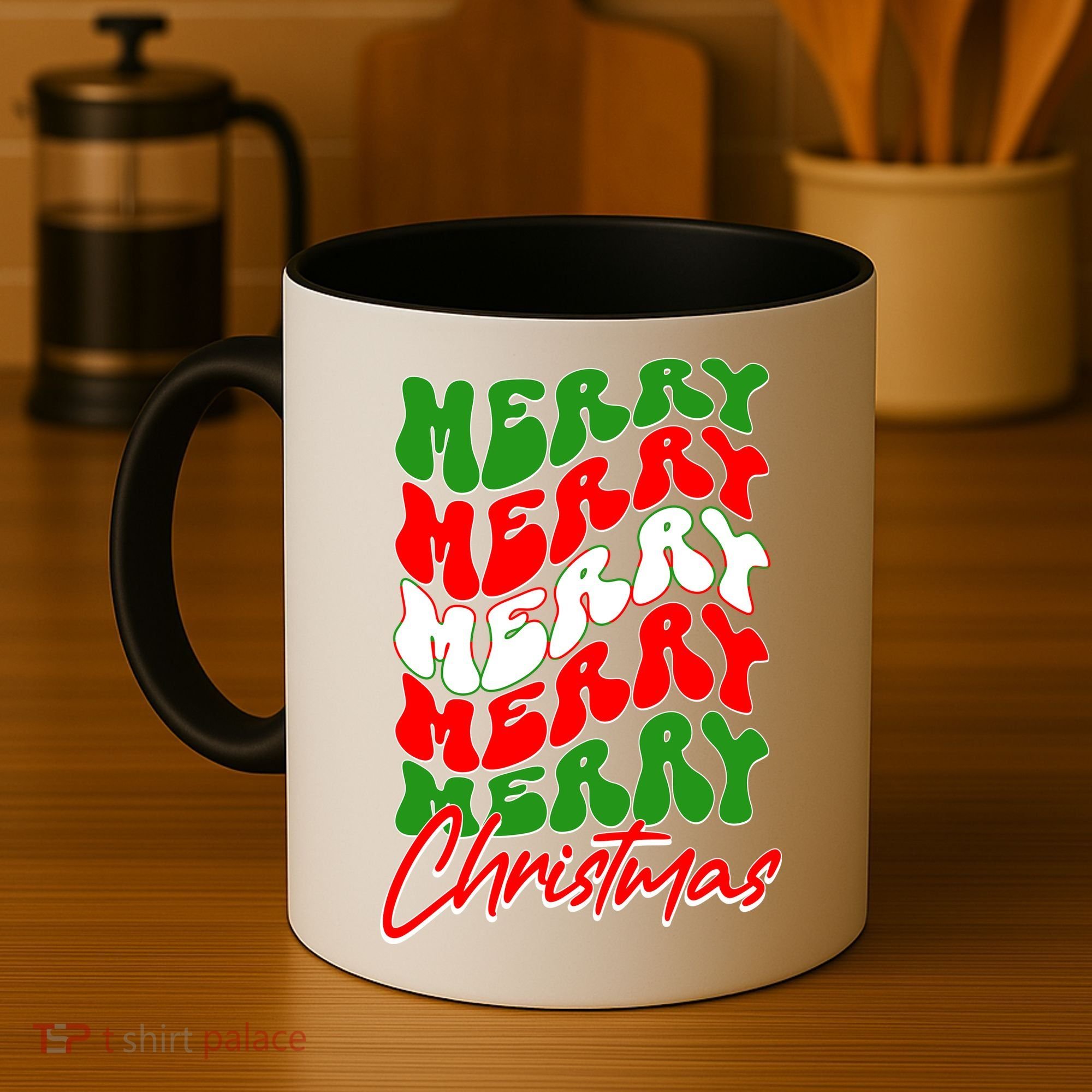 Retro Style Merry Christmas Coffee Mug