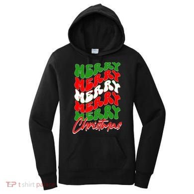 Retro Style Merry Christmas Women's Hoodie