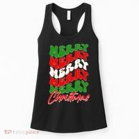 Retro Style Merry Christmas Women's Tank Top thumb 0