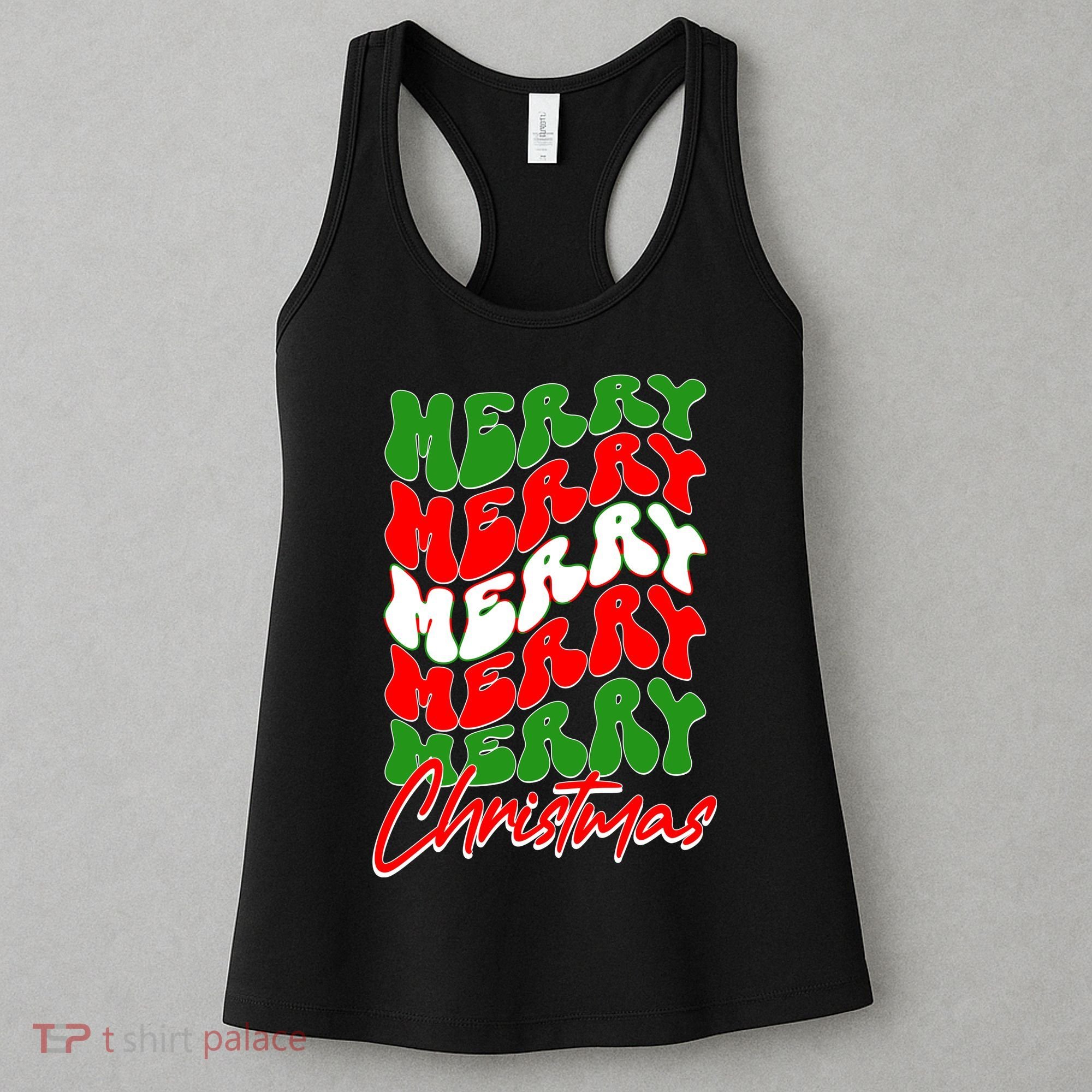 Retro Style Merry Christmas Women's Tank Top