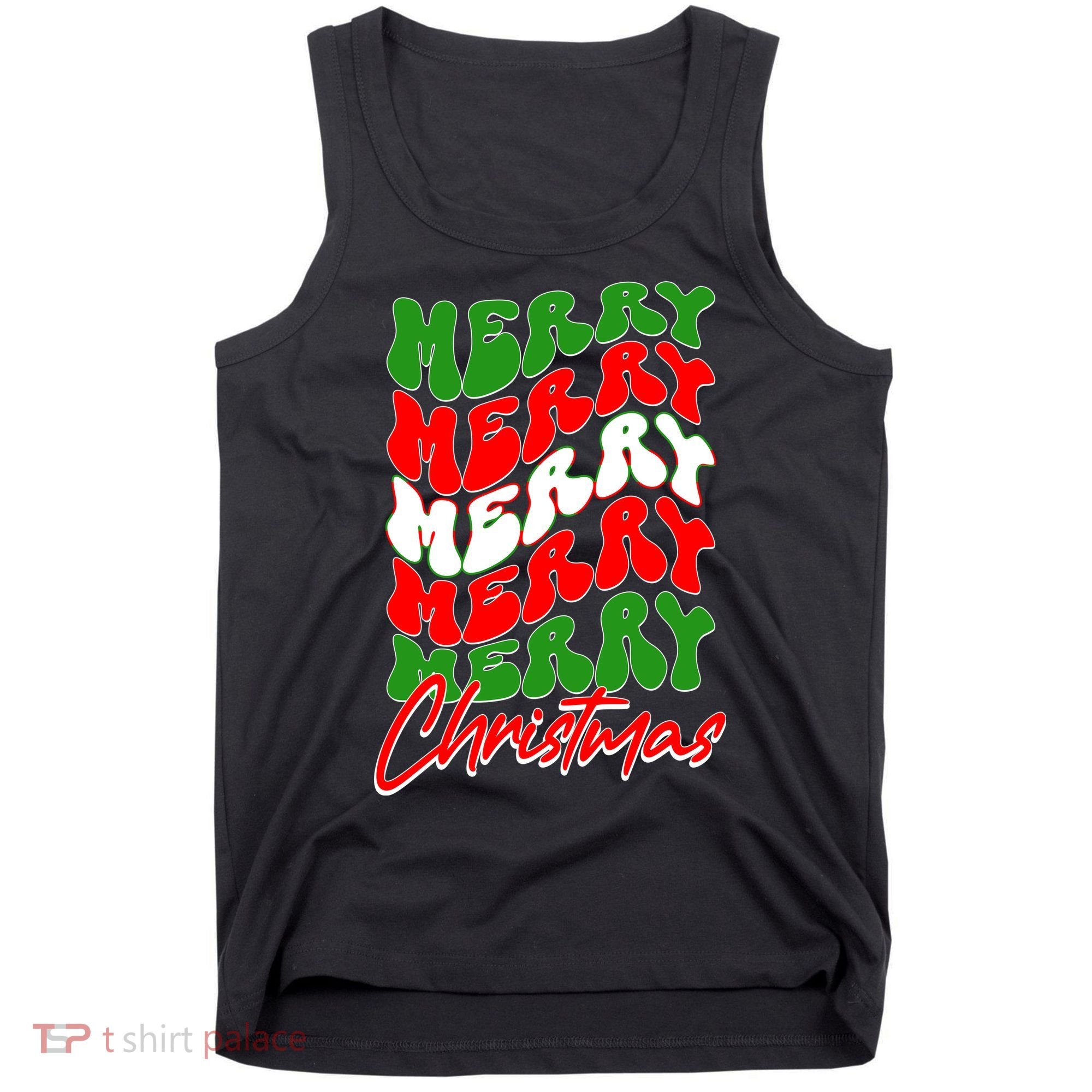 Retro Style Merry Christmas Tank Top