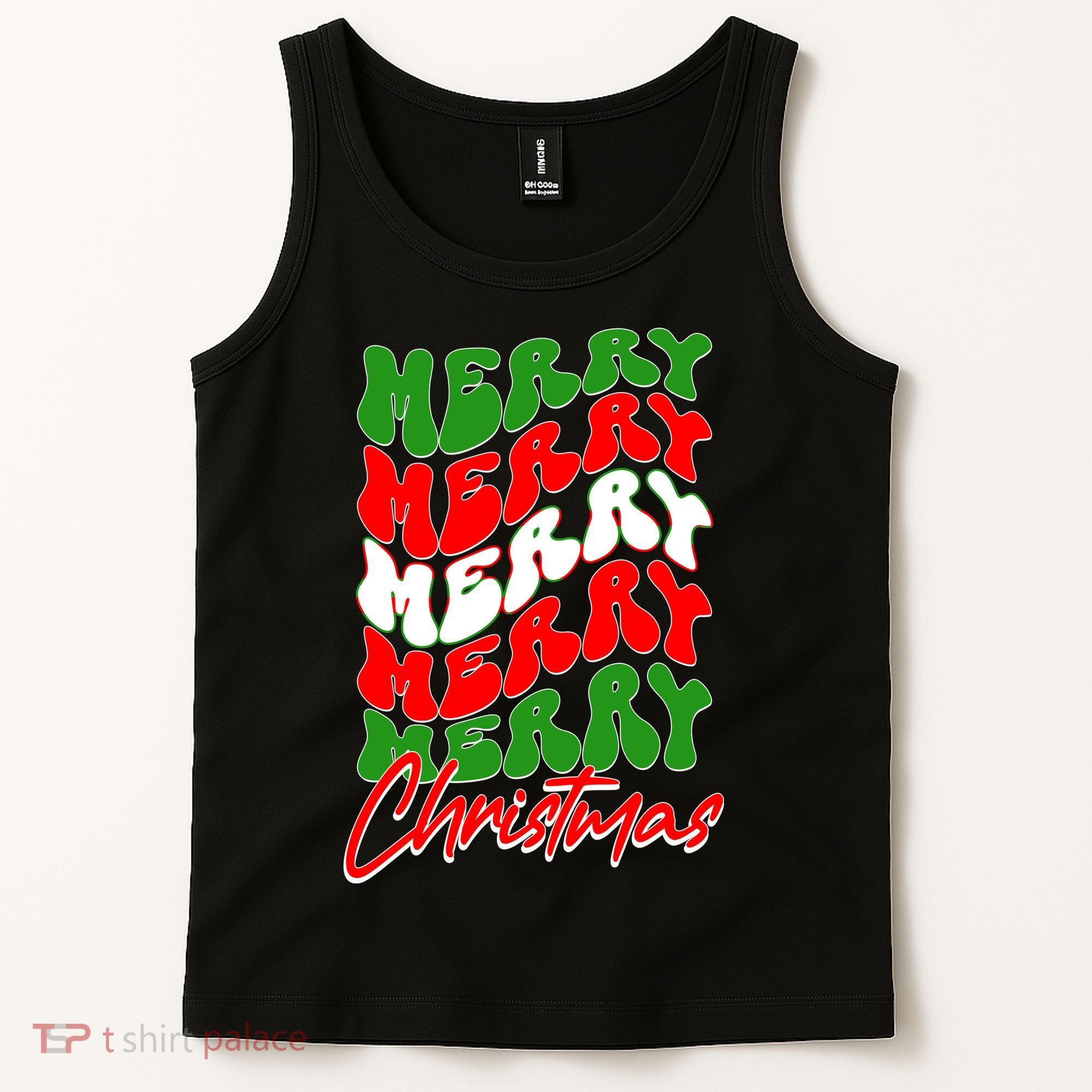Retro Style Merry Christmas Tank Top