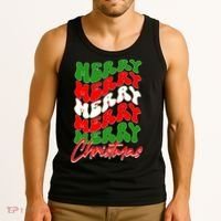 Retro Style Merry Christmas Tank Top thumb 3
