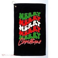 Retro Style Merry Christmas Golf Towel thumb 0