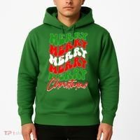 Retro Style Merry Christmas Hoodie thumb 2