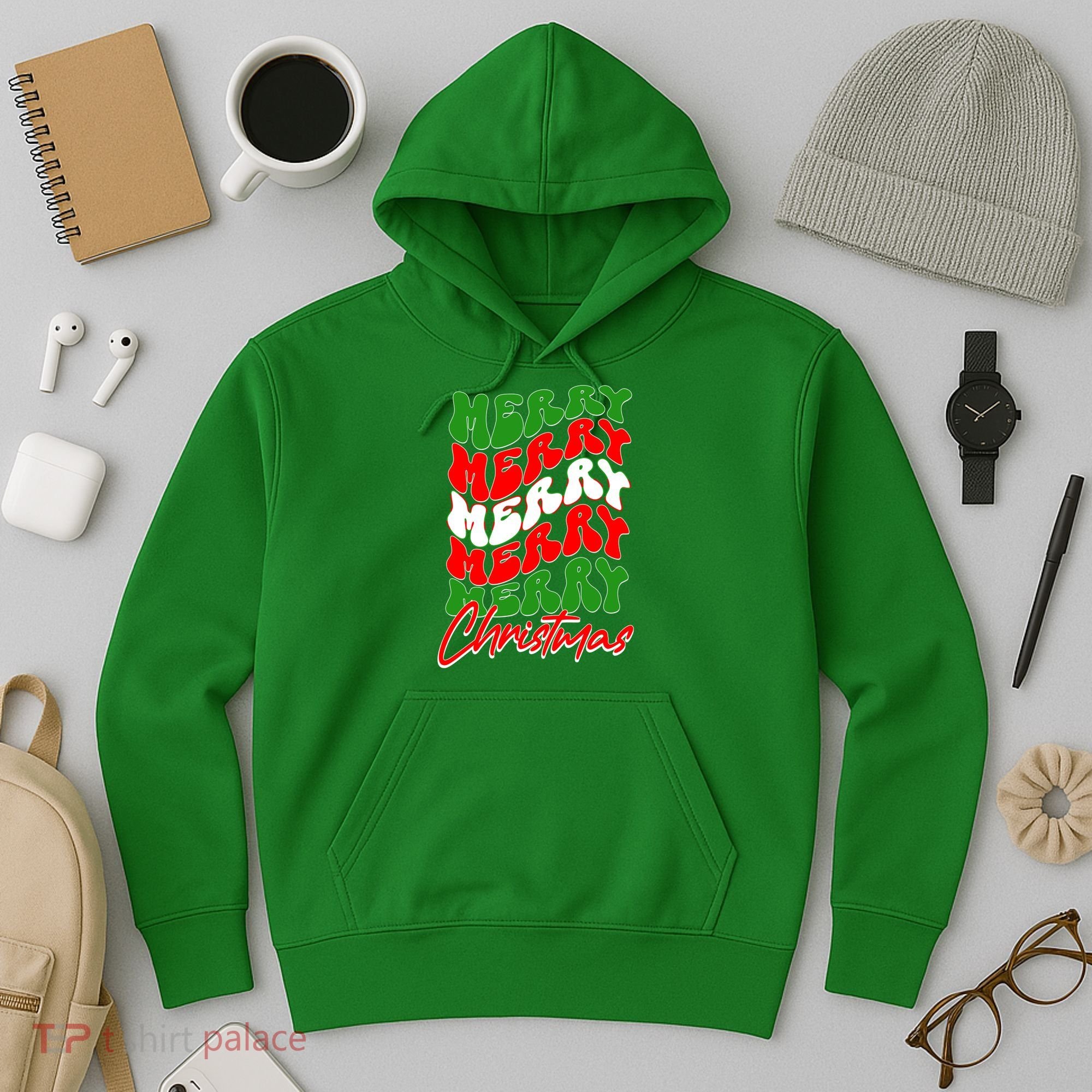 Retro Style Merry Christmas Hoodie