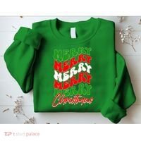 Retro Style Merry Christmas Sweatshirt thumb 2