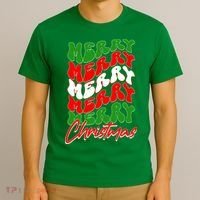 Retro Style Merry Christmas T-Shirt thumb 3