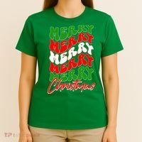 Retro Style Merry Christmas T-Shirt thumb 4