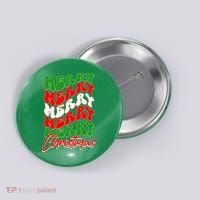 Retro Style Merry Christmas Button thumb 0