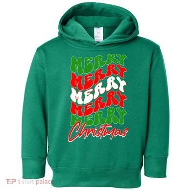 Retro Style Merry Christmas Toddler Hoodie