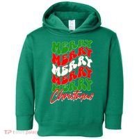Retro Style Merry Christmas Toddler Hoodie thumb 0