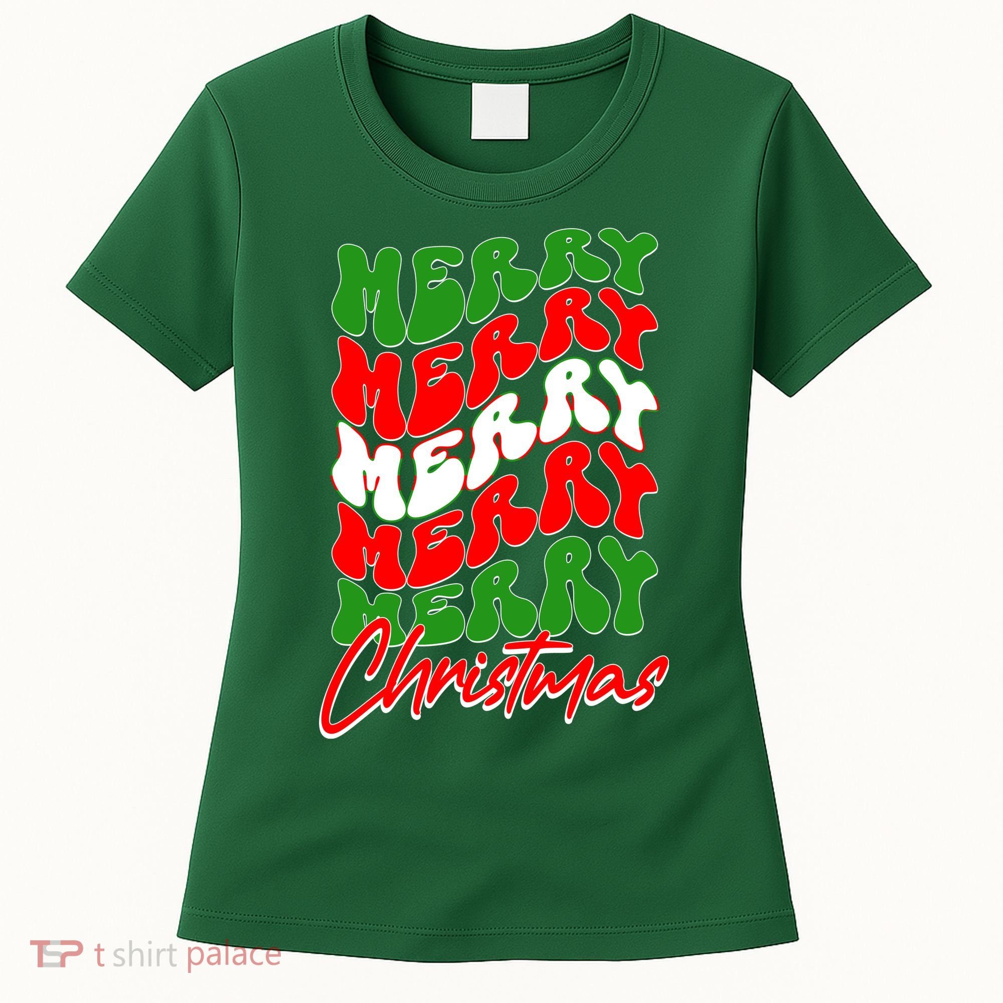 Retro Style Merry Christmas Women's T-Shirt