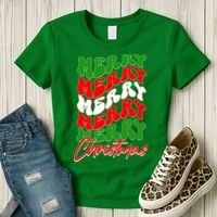 Retro Style Merry Christmas Women's T-Shirt thumb 3