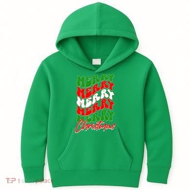Retro Style Merry Christmas Kids Hoodie