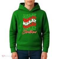 Retro Style Merry Christmas Kids Hoodie thumb 4