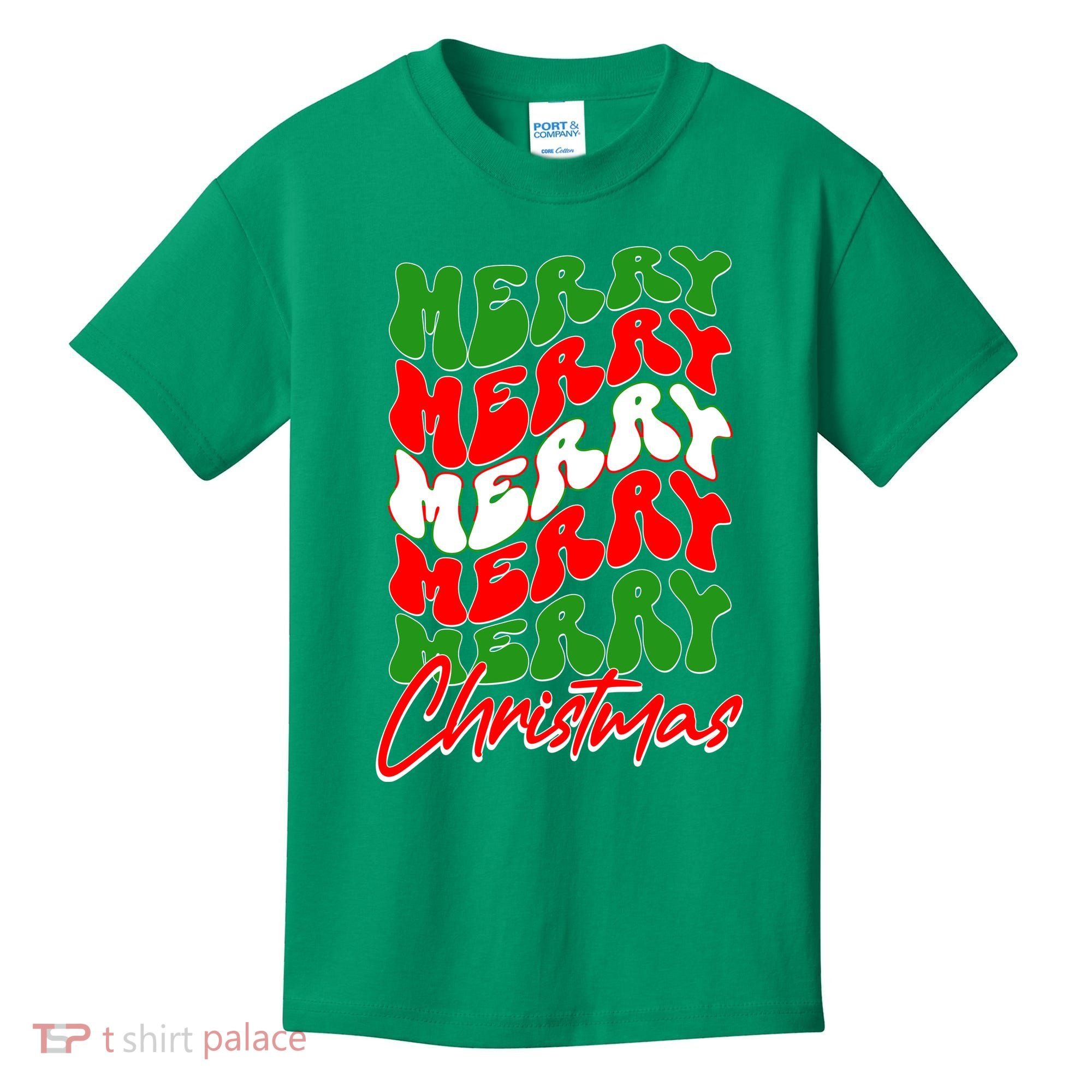 Retro Style Merry Christmas Kids T-Shirt
