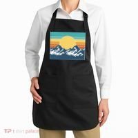 Retro Sunset Mountain Nature Apron thumb 2