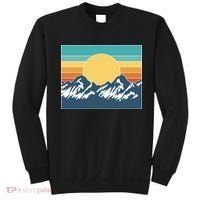 Retro Sunset Mountain Nature Sweatshirt thumb 0