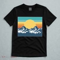 Retro Sunset Mountain Nature T-Shirt thumb 5