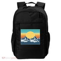 Retro Sunset Mountain Nature Backpack thumb 0