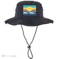 Retro Sunset Mountain Nature Bucket Hat thumb 0