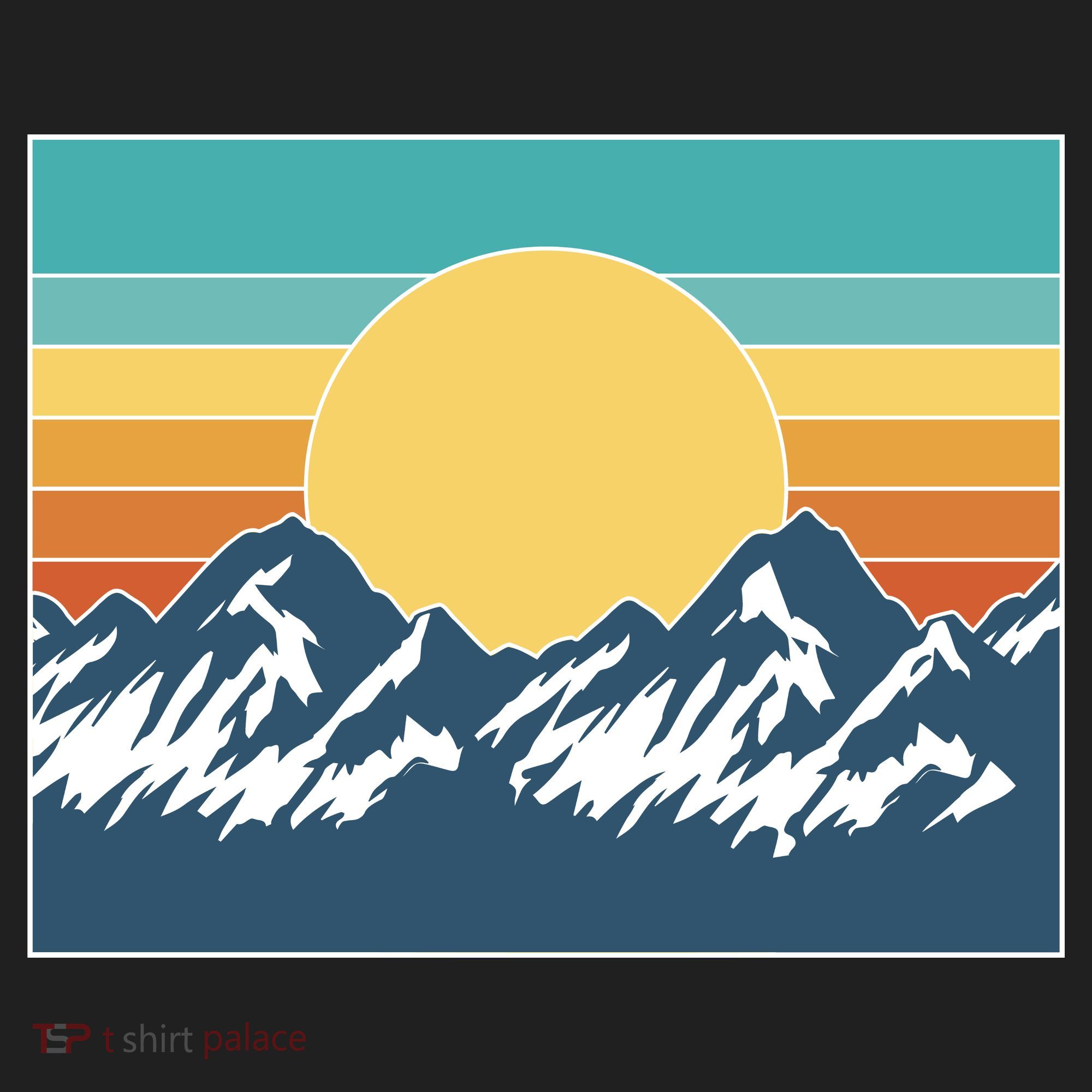 Retro Sunset Mountain Nature Tumbler