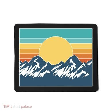 Retro Sunset Mountain Nature Mousepad
