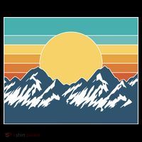 Retro Sunset Mountain Nature Toddler Hoodie thumb 2