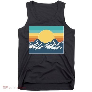 Retro Sunset Mountain Nature Tank Top