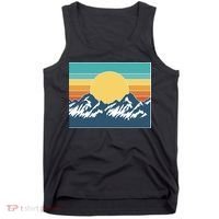 Retro Sunset Mountain Nature Tank Top thumb 0
