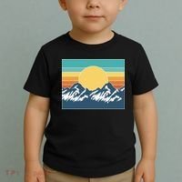 Retro Sunset Mountain Nature Toddler T-Shirt thumb 2