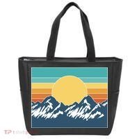 Retro Sunset Mountain Nature Tote Bag thumb 0